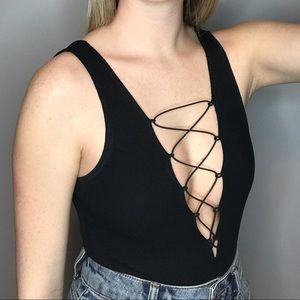 Lace up bodysuit